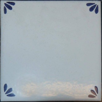 Décor carrelage blanc coins bleu 10x10 Prime Ceramiche - La pièce 