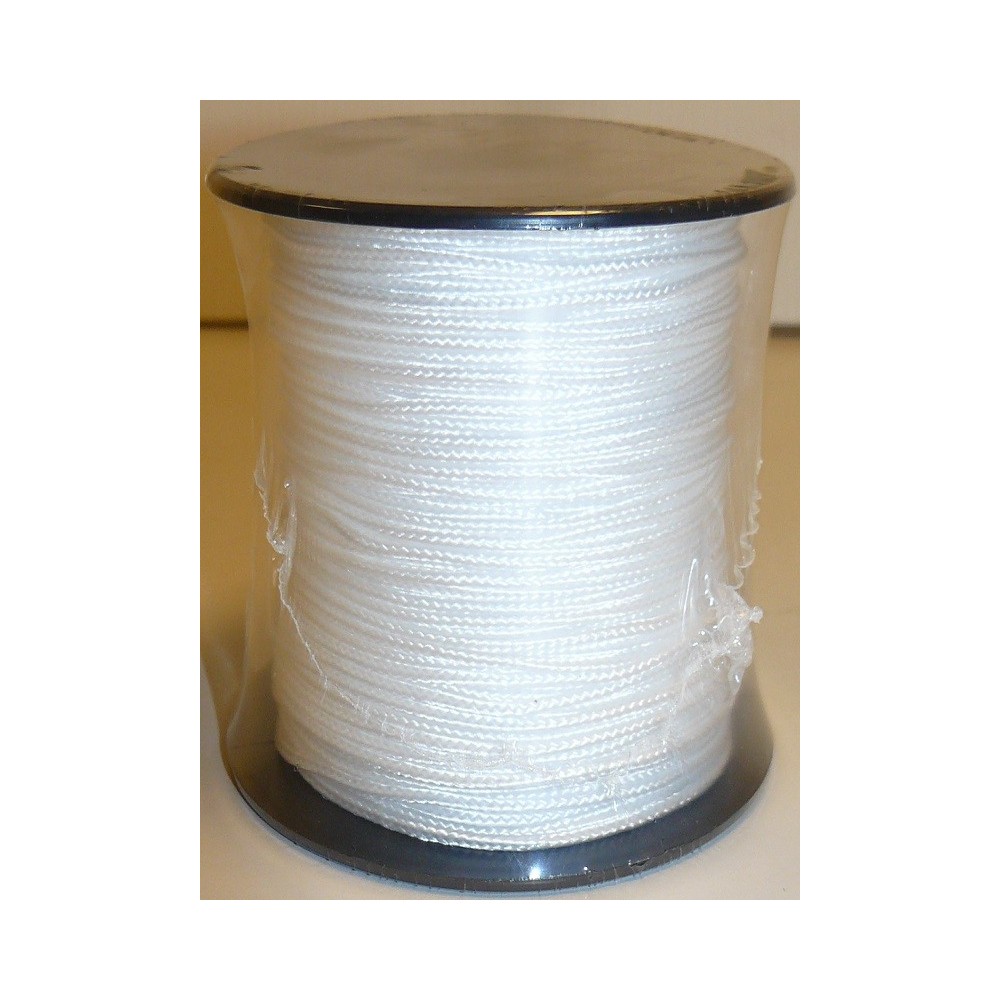 Bobine fil polypro blanc 1,5mm 100m