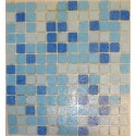 Mosaïque Pool bleu 2x2 cm - la plaque 33x33 cm 