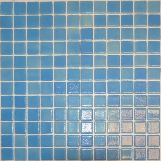 Mosaïque bleu 2.5x2.5 cm Emaux de Briare - La plaque 32x32 cm