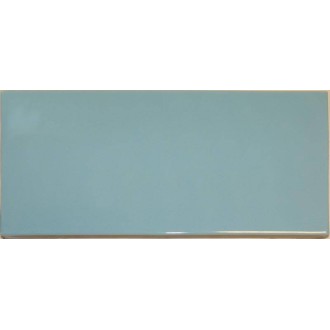 Carrelage grès étiré bleu brillant 12x24.5 - Paquet 0,71 m²