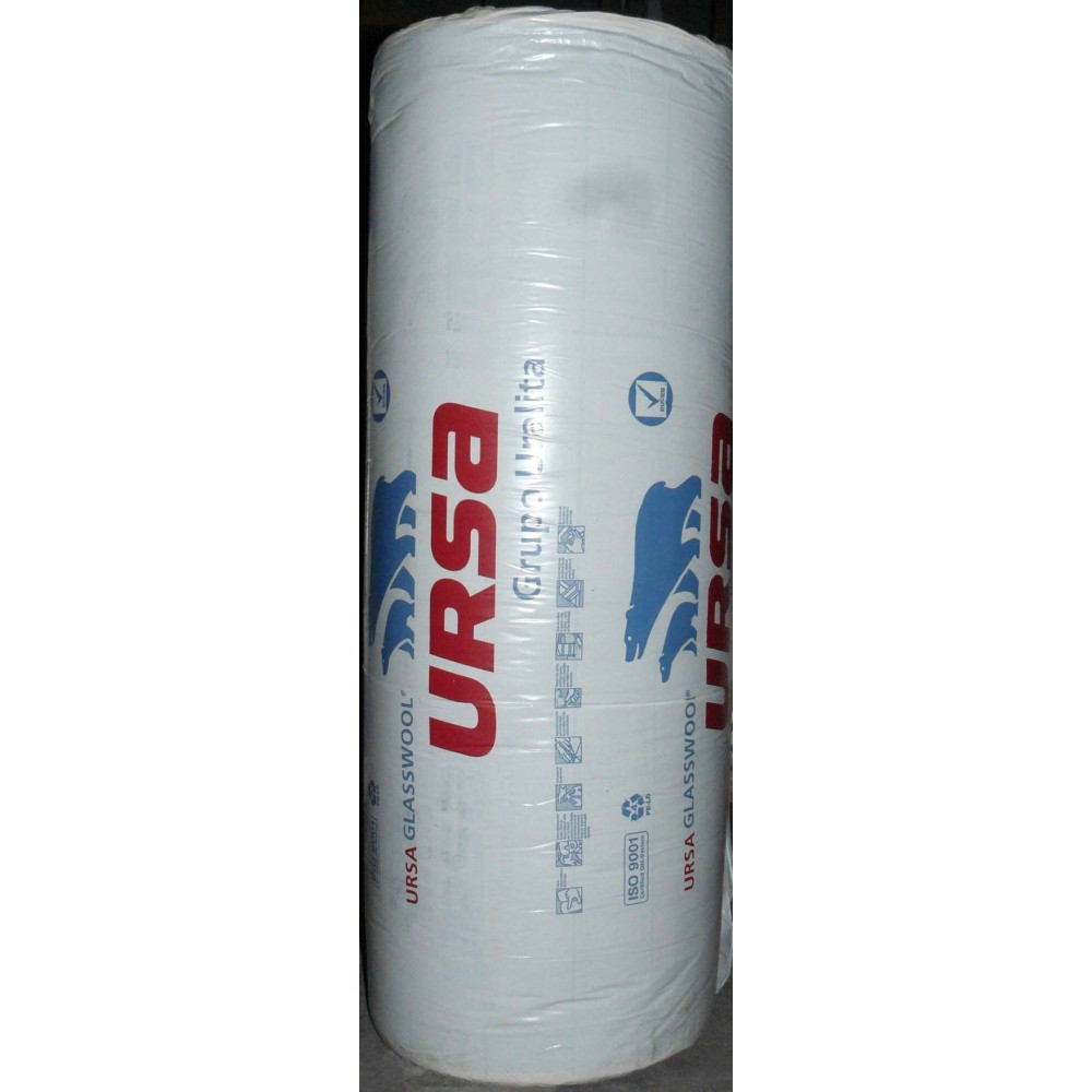 URSA - roul. laine de verre Kraft Pure 40 RP ép. 200mm 4,5x1,2m R=5,0  m².k/w ACERMI 09/083/596