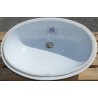 Vasque Sangra ovale blanc à encastrer par dessous - 56x42 cm 