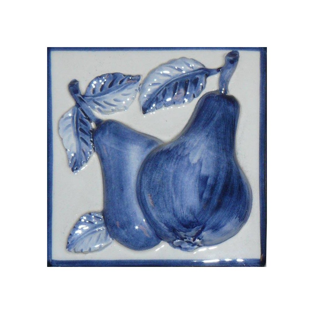Décor carrelage Frutteto bleu poire 10x10 Prime Ceramiche - La pièce 