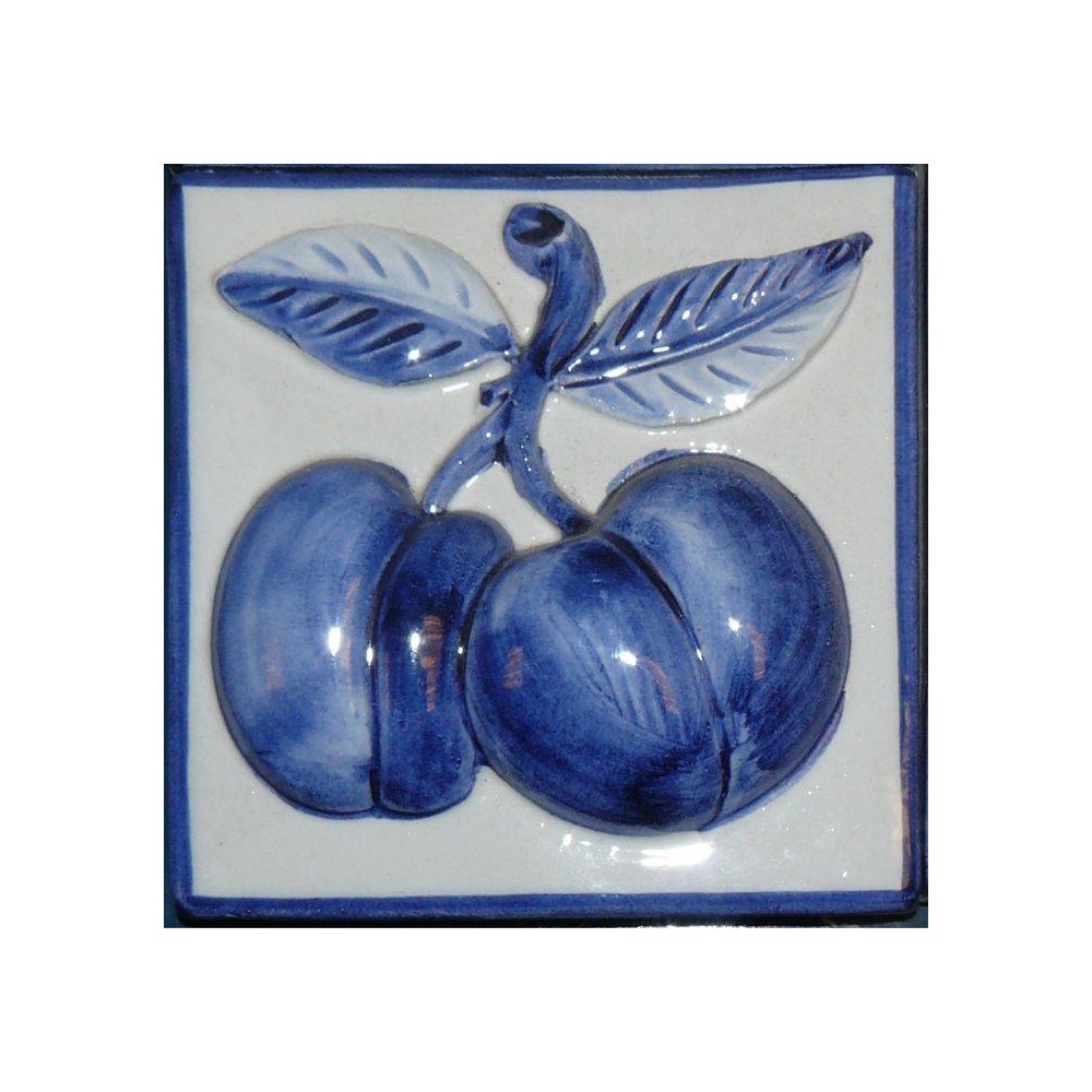 Décor carrelage Frutteto bleu prune 10x10 Prime Ceramiche - La pièce 