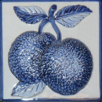Décor carrelage Frutteto bleu orange 10x10 Prime Ceramiche - La pièce 