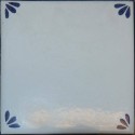 Décor carrelage blanc coins bleu 10x10 Prime Ceramiche - La pièce