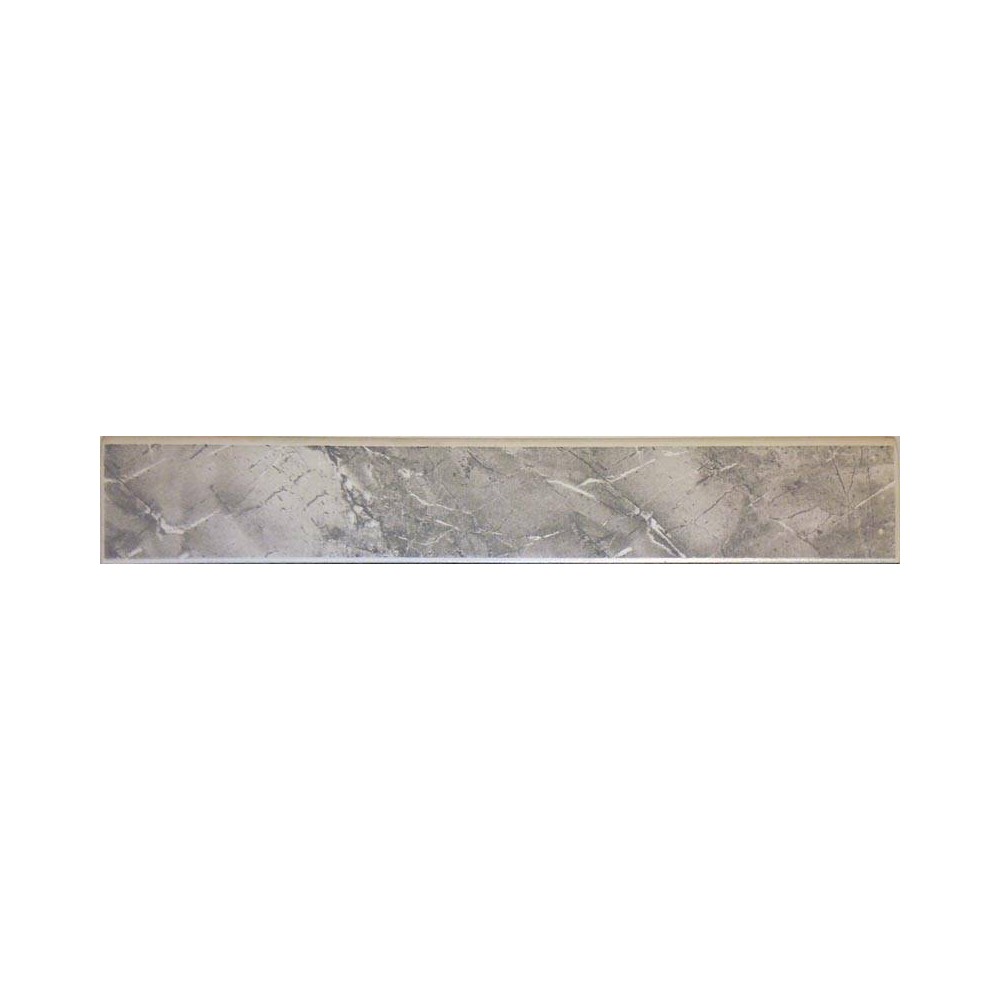 Plinthe grès émaillé gris marbré 8x45 - La pièce 