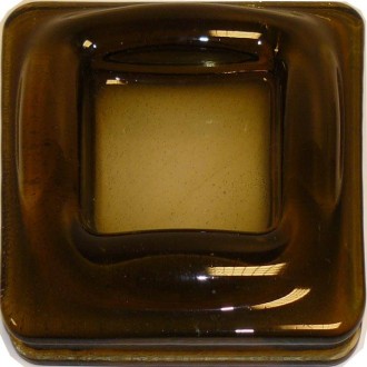 Brique de verre marron 19.5x19.5x3 cm 