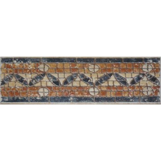 Listel Mosaique 41.5x13.7 bleu orange - La pièce 