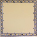 Décor blanc frise bleu orange Talavera 20x20 Grespania - La pièce
