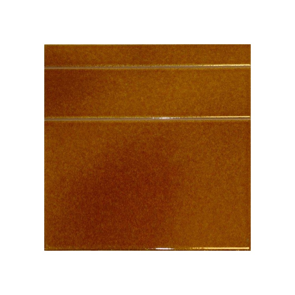 Faience marron brillant striée 20x20 Cal - Paquet 1 m2
