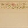 Faïence blanc 20X20 Décor liseret fleurs - Paquet 1,20 m2
