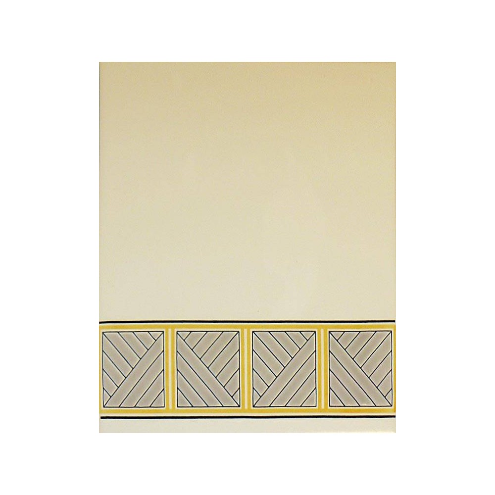 Faïence blanc Décor jaune gris 20X25 Grespania - La pièce