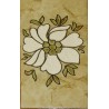 Faïence beige décor fleur 10X20 Alaplana - Paquet 1 m2 	