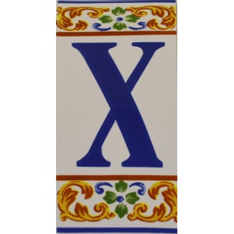 Lettre carrelage X 6x15 - La pièce