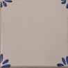 Décor carrelage blanc coins bleu 13x13 Prime Ceramiche - La pièce