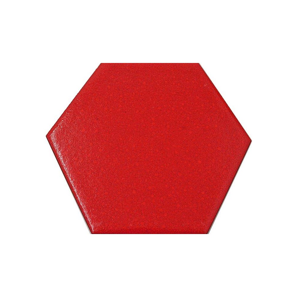 Carrelage hexagonal rouge 13,2x15,2 Tomette - La piece