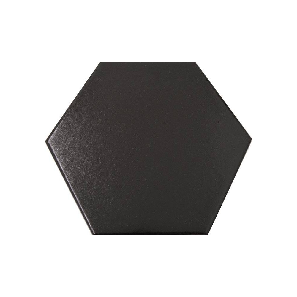 Carrelage hexagonal noir 13,2x15,2 Tomette - La piece