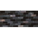 Frise mosaïque verre noir gris marbre 30x30 cm - La Plaque