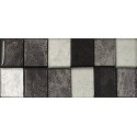 Frise mosaïque verre noir gris argent 30x30 cm - La Plaque