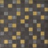 Décor Mosaique noir doré 20x20 - Lot 9 pièces