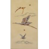 Faïence beige cigogne oiseaux 10,8X21,6 Valverde - Paquet 1,63 m2