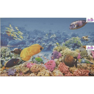 Décor poissons océan bleu 40x60 - La pièce