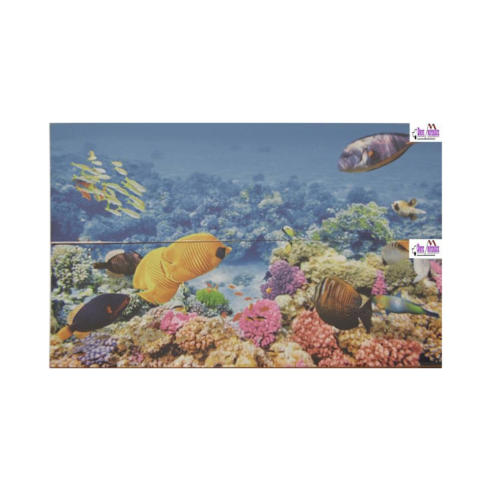 Décor poissons océan bleu 40x60 - La pièce