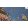 Décor poisson corail bleu 20x60 - La pièce