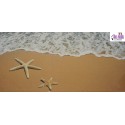 Carrelage Etoile de mer sable bleu 20x60 - La pièce
