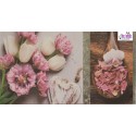 Carrelage fleur rose 25x50 - La pièce