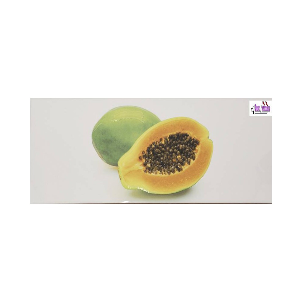 Décor carrelage papaye blanc 20x60 - La pièce