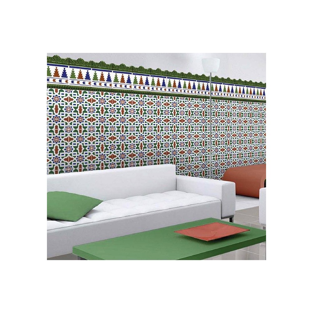 Carrelage marocain vert 20x30 - Paquet 1,50 m2