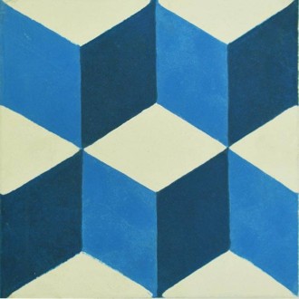 Carreau de ciment carrés bleu blanc 20x20 - Paquet 2,88 m2