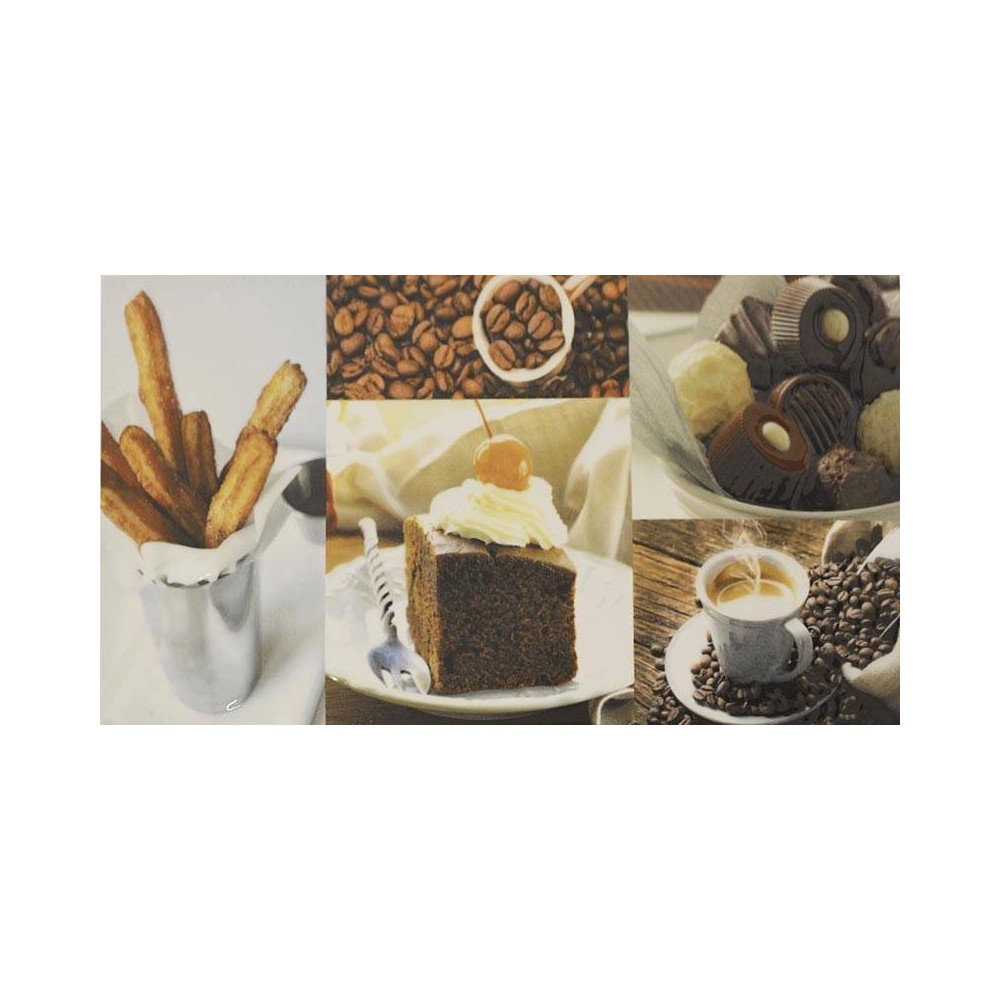 Décor café chocolat beige 25x50 - La pièce