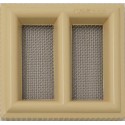 Grille de ventilation carrée 120x120 Nicoll claustra PVC sable clau2 – La pièce
