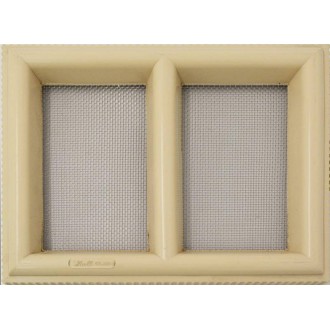 Grille de ventilation rectangulaire 220x180 Nicoll claustra PVC sable clau4 – La pièce