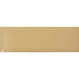 Carrelage beige brillant Métro biseauté 10x30 cm Ceramica Ribesalbes – Lot 8 pièces