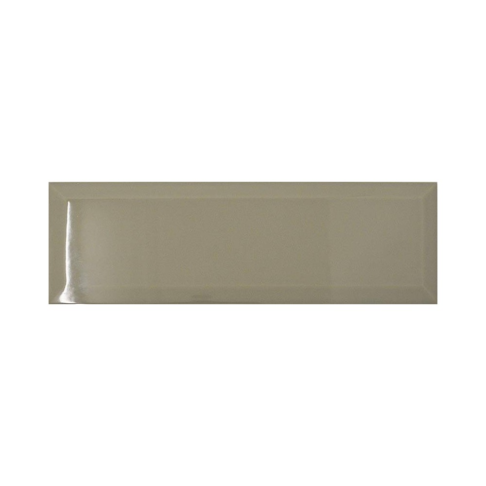 Carrelage gris brillant Métro biseauté 10x30 cm Ceramica Ribesalbes – Lot 30 pièces