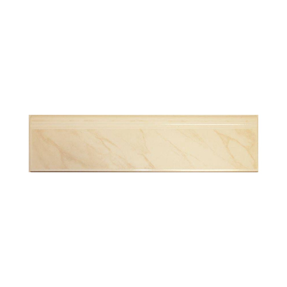 Plinthe blanc beige brillant grès émaillé 8x31,5 Oset- La pièce
