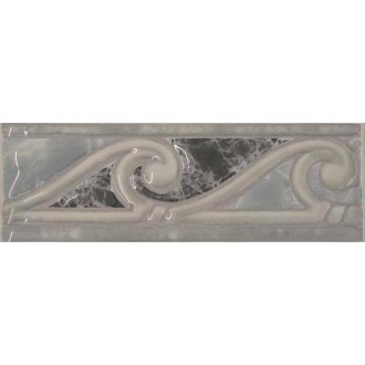 Listel vagues gris 20x7 Carrara Decocer - La pièce