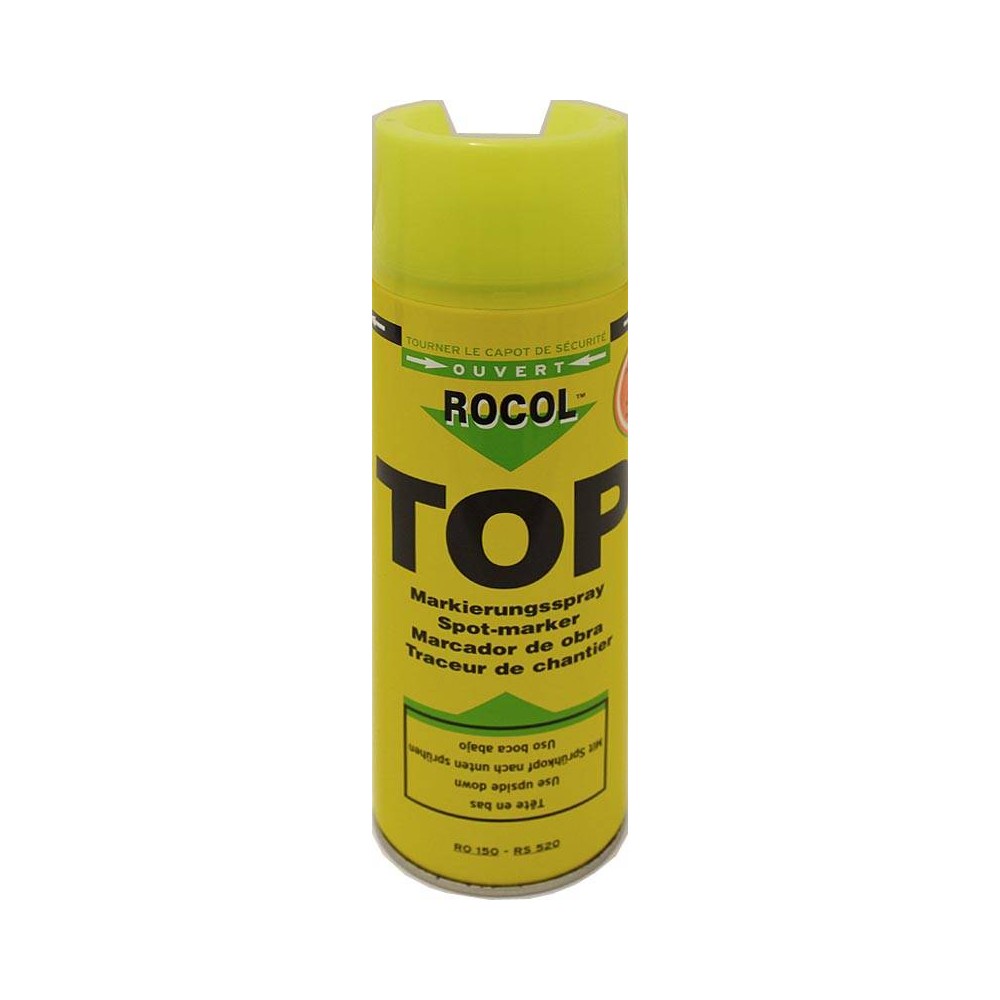 Traceur de chantier vert Rocol Top – Bombe 500 ml