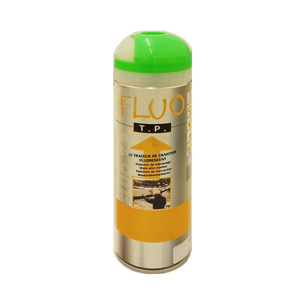 Traceur de chantier vert fluo – Bombe 500 ml