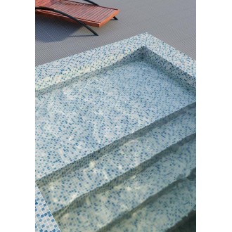 Emaux de verre blanc, bleu nacré et vert nacré 33.5x33.5 cm Togama Baltic - Paquet 2 m²
