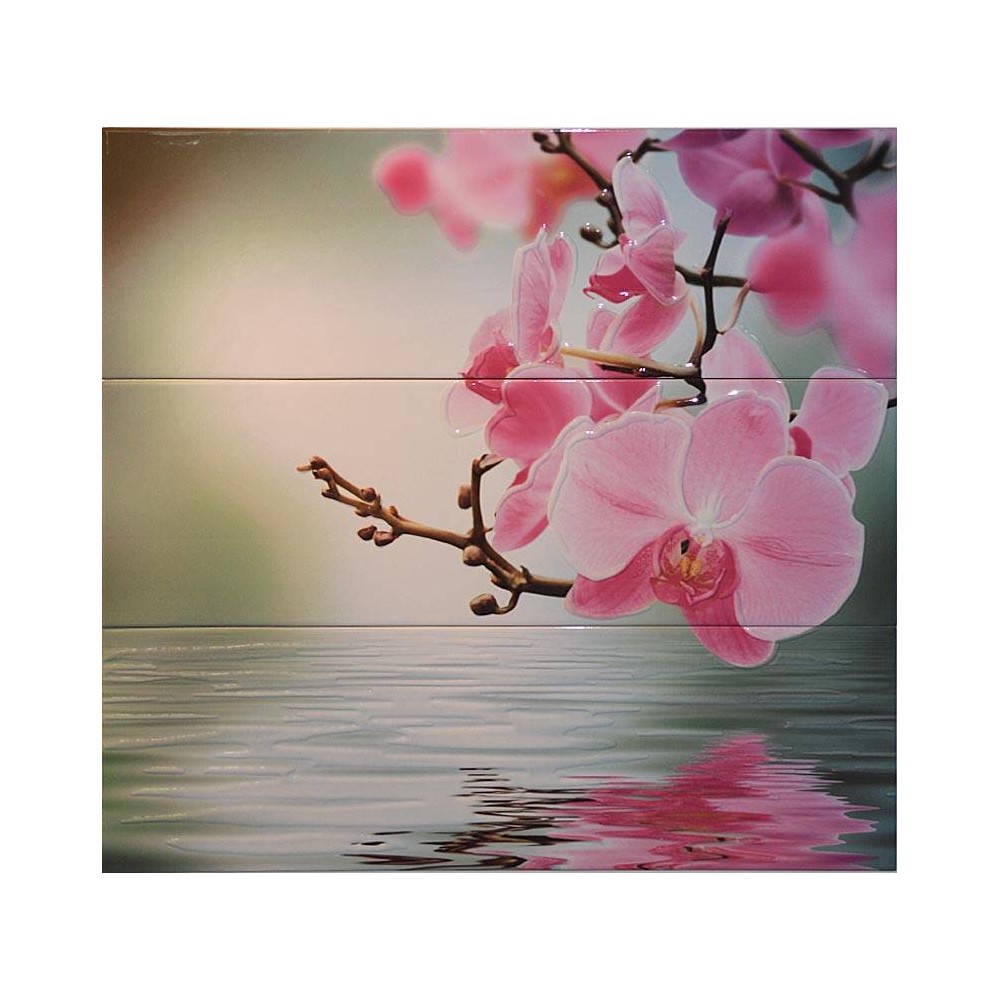 Carrelage orchidée rose vert 60x60 cm - Le décor