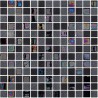 Emaux de verre noir mate, noir nacré et noir métallisé 33.5x33.5 cm Togama Tokyo - Paquet 2 m²