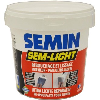 Enduit ultraléger Sem-light blanc Semin - Seau 1 litre