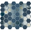Mosaique hexagonale bleu tomette 32x27 cm Togama Sixties – Paquet 1 m2