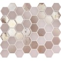 Mosaique hexagonale rose tomette 32x27 cm Togama Sixties – Paquet 1 m2